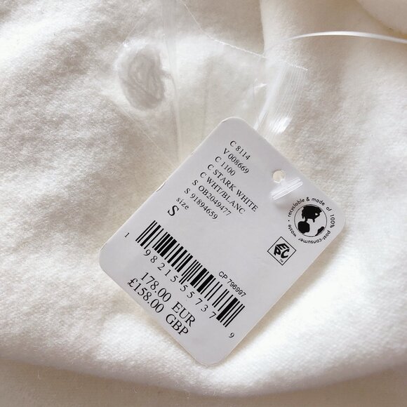 Free People sweater Phoebe Pull Over sweater white oversized sweater SMALL - Picture 15 of 16